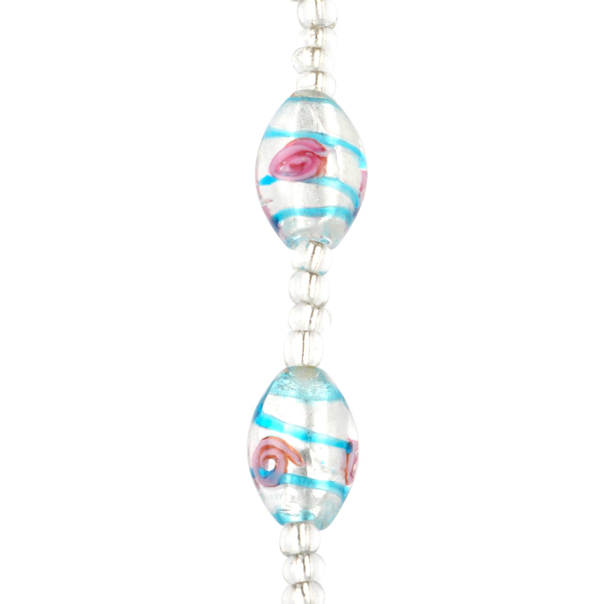 Flower Oval Lampwork Glass Bead Mix by Bead Landing™